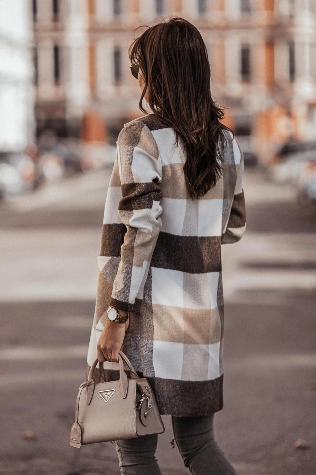 Woolen mid-length lapel single-breasted coat women's clothing