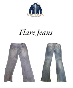 Y2k stylish branded flare jeans